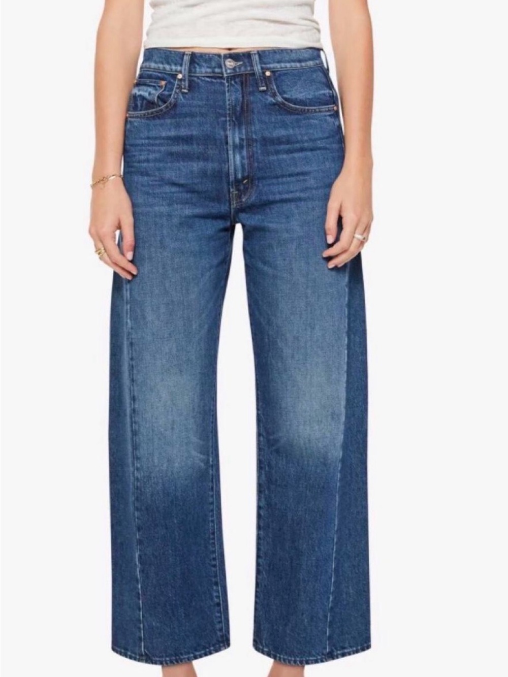 Mother denim barrel half pipe jeans